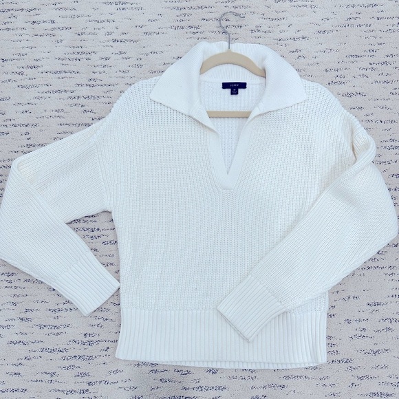 J. Crew Sweaters - J Crew Collared Cotton Knit Sweater